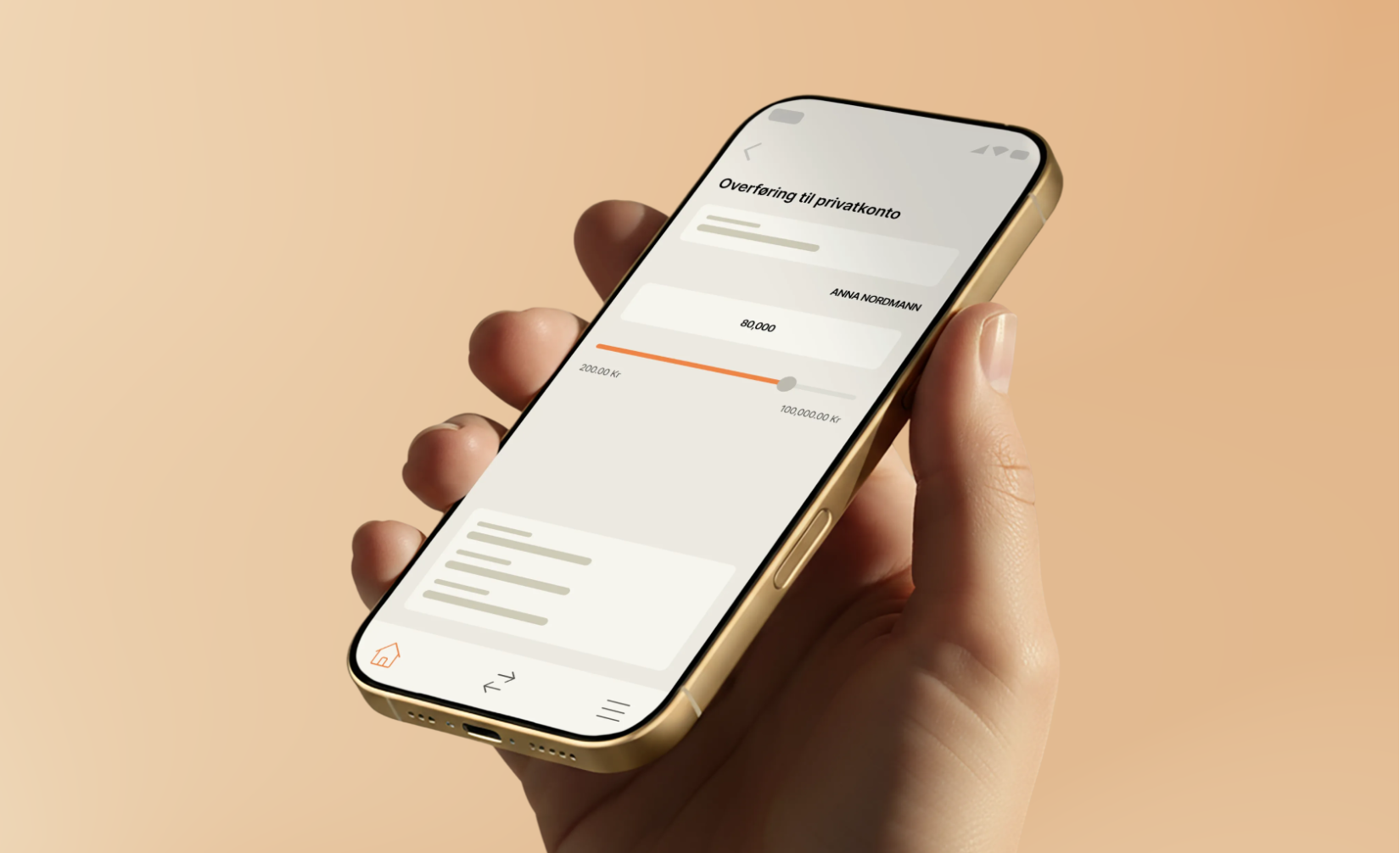 Overføring til privatkonto med TF Bank Mastercard