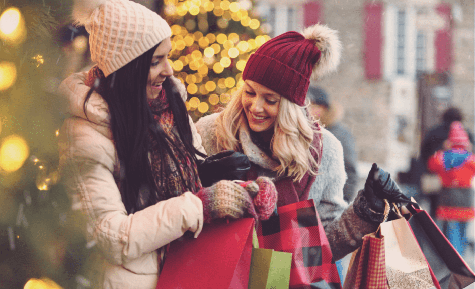 venninner på stressfri julehandel