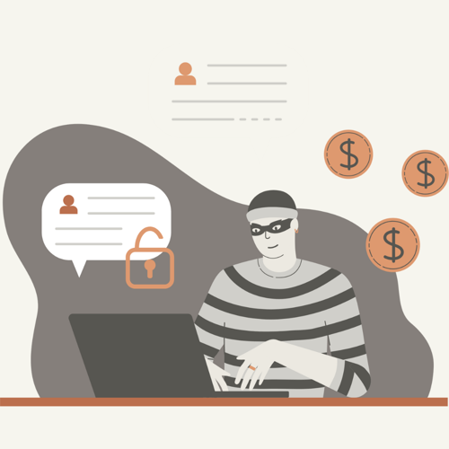 illustrasjonsbilde av person som prøver å gjøre identitetstyveri